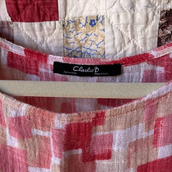 Charlie B Cotton Gauze Flowy Top - Picture 3 of 8